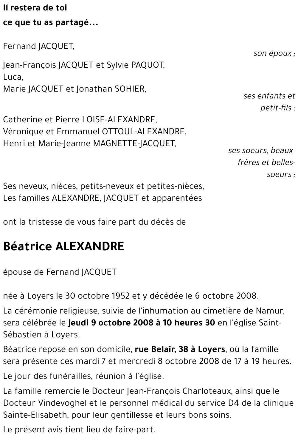 Béatrice ALEXANDRE