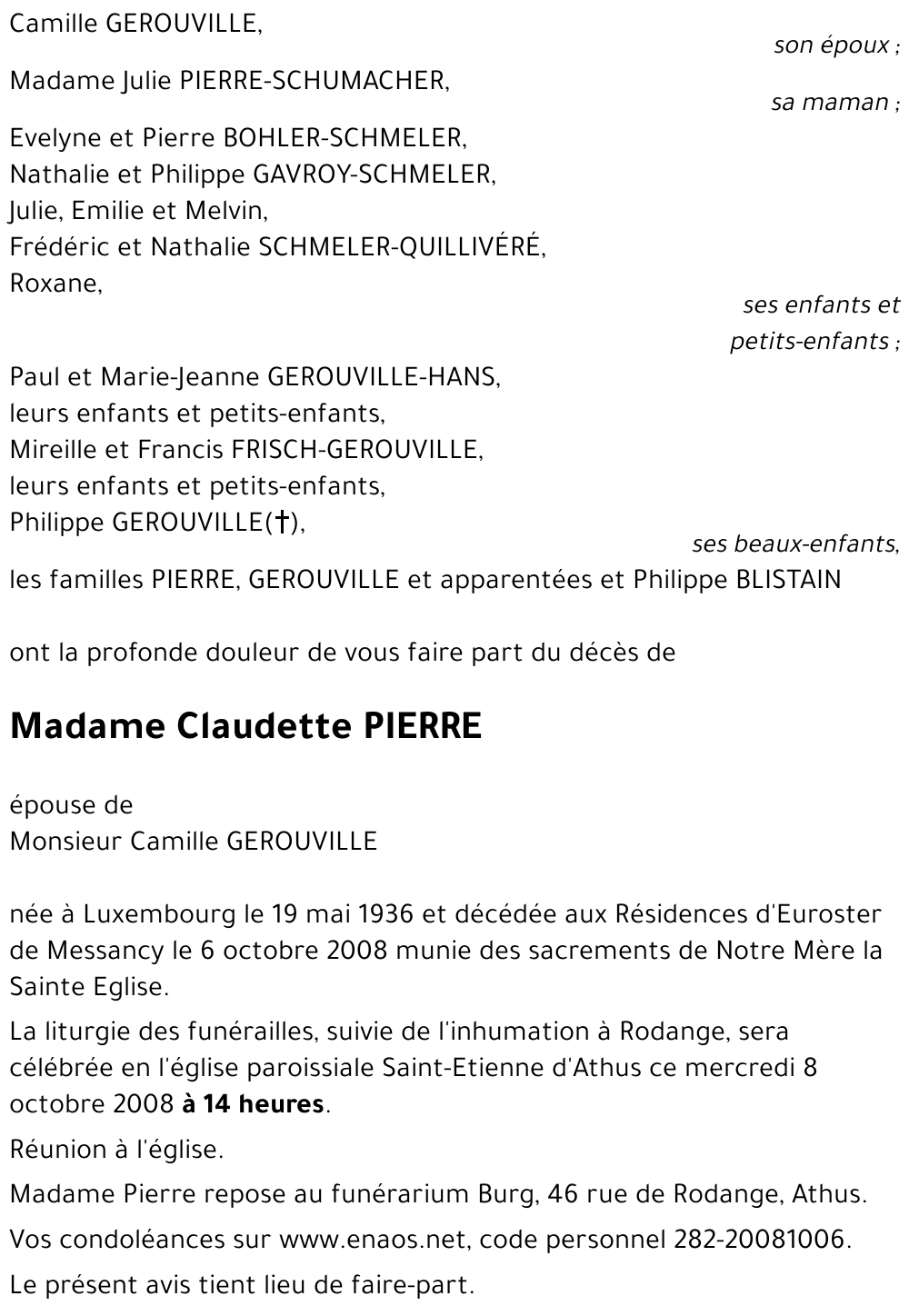 Claudette PIERRE
