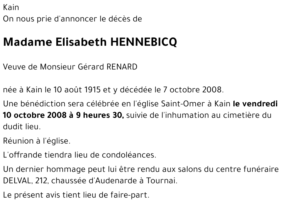 Elisabeth HENNEBICQ