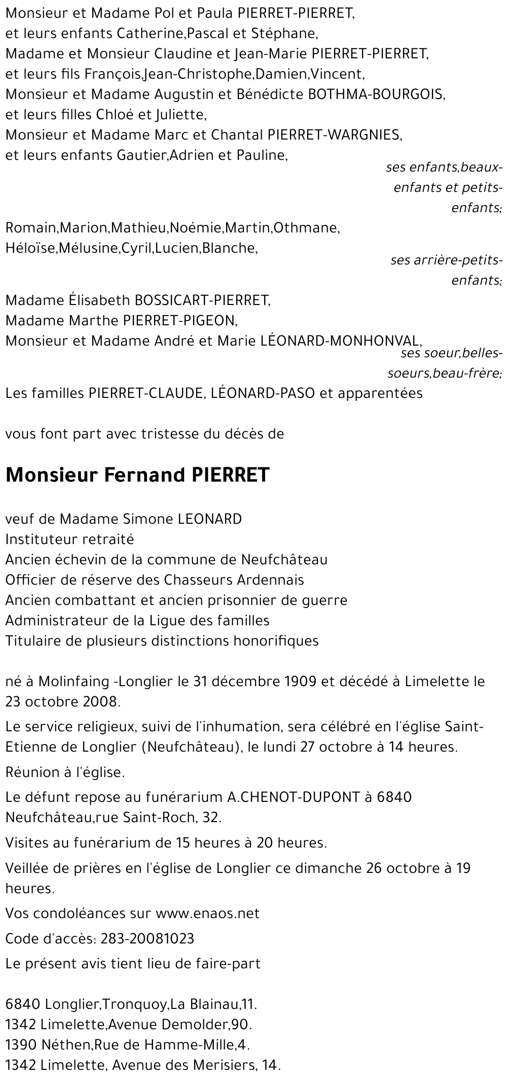 Fernand PIERRET