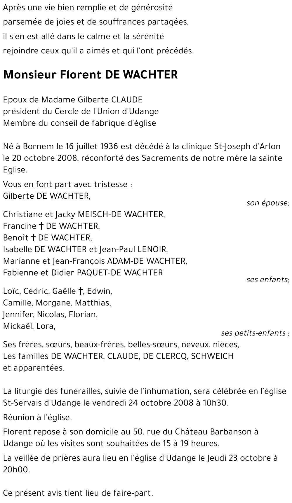 Florent DE WACHTER