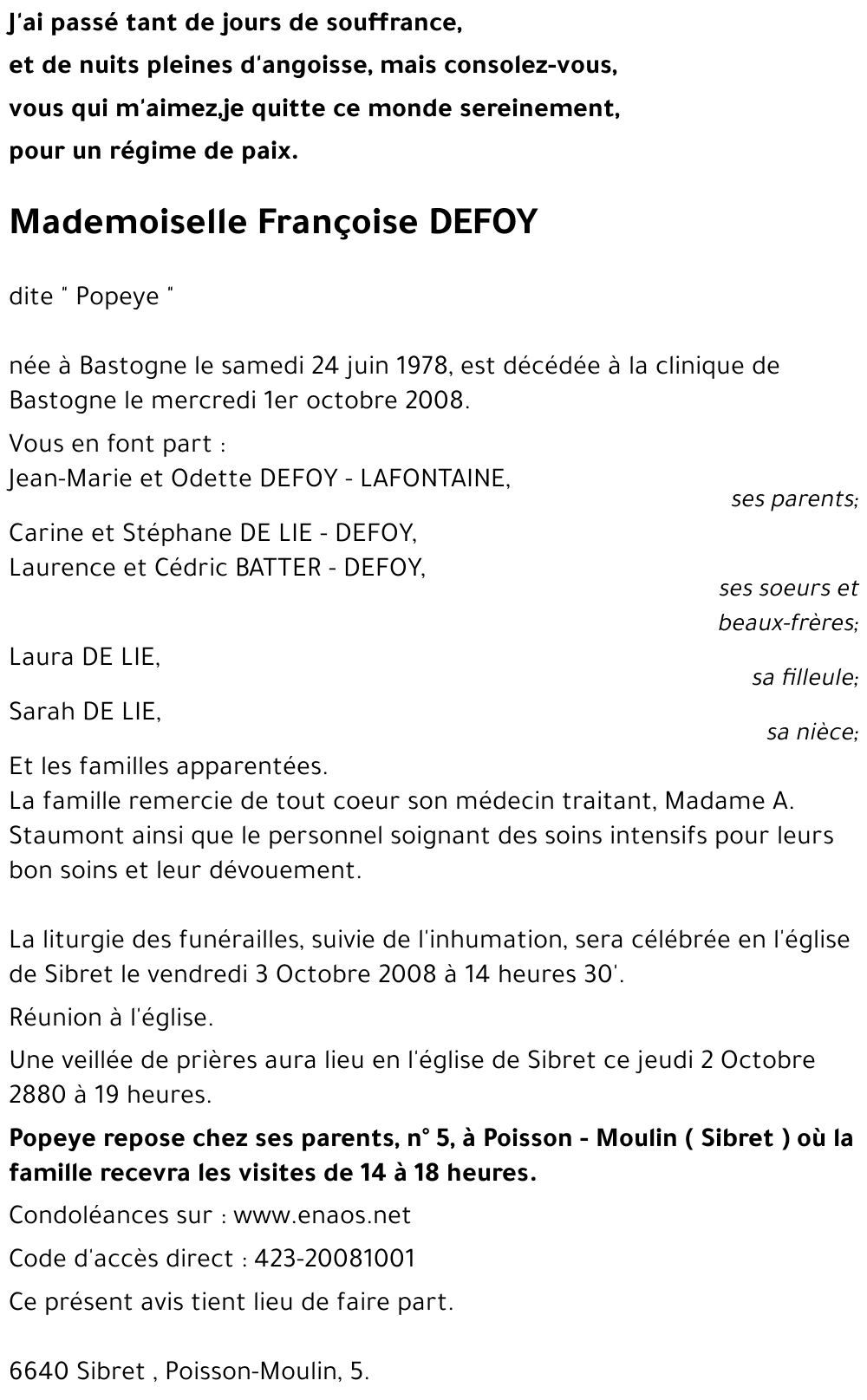 Françoise DEFOY