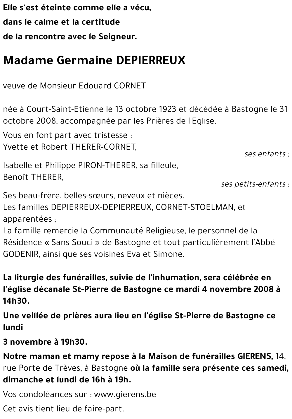 Germaine DEPIERREUX
