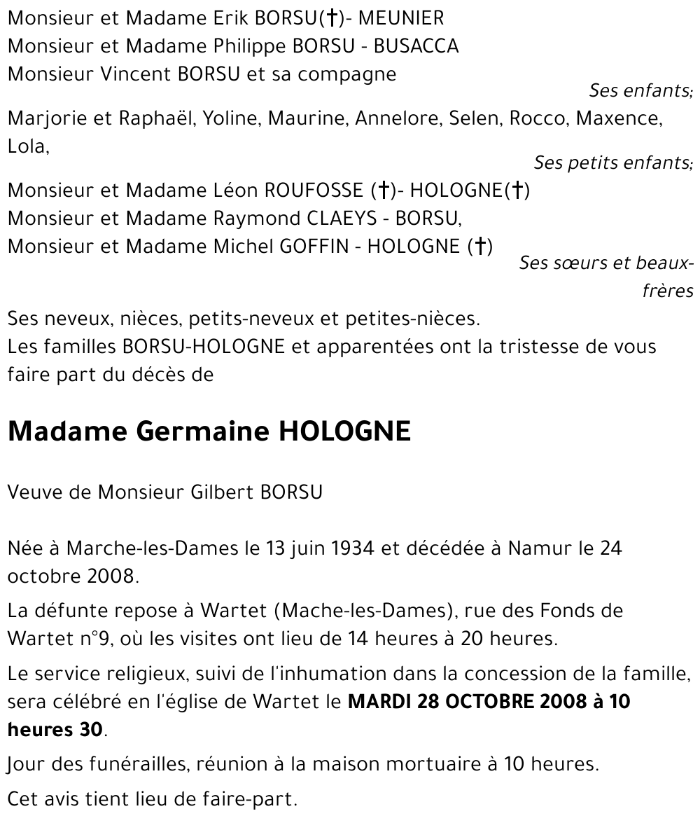 Germaine HOLOGNE