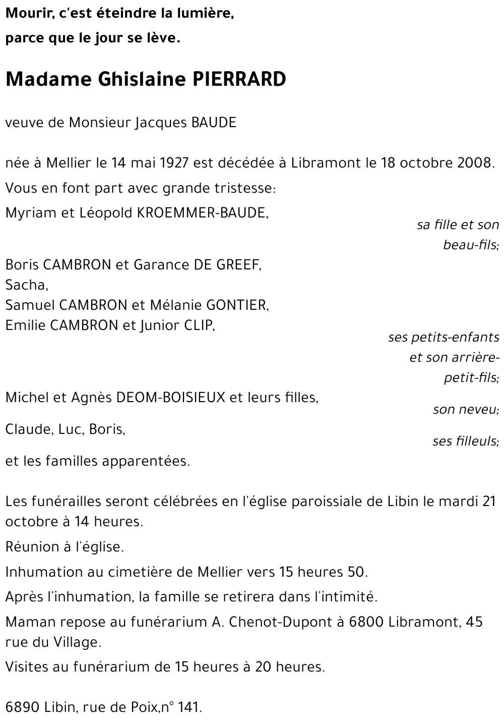 Ghislaine PIERRARD