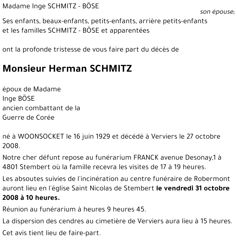 Herman SCHMITZ