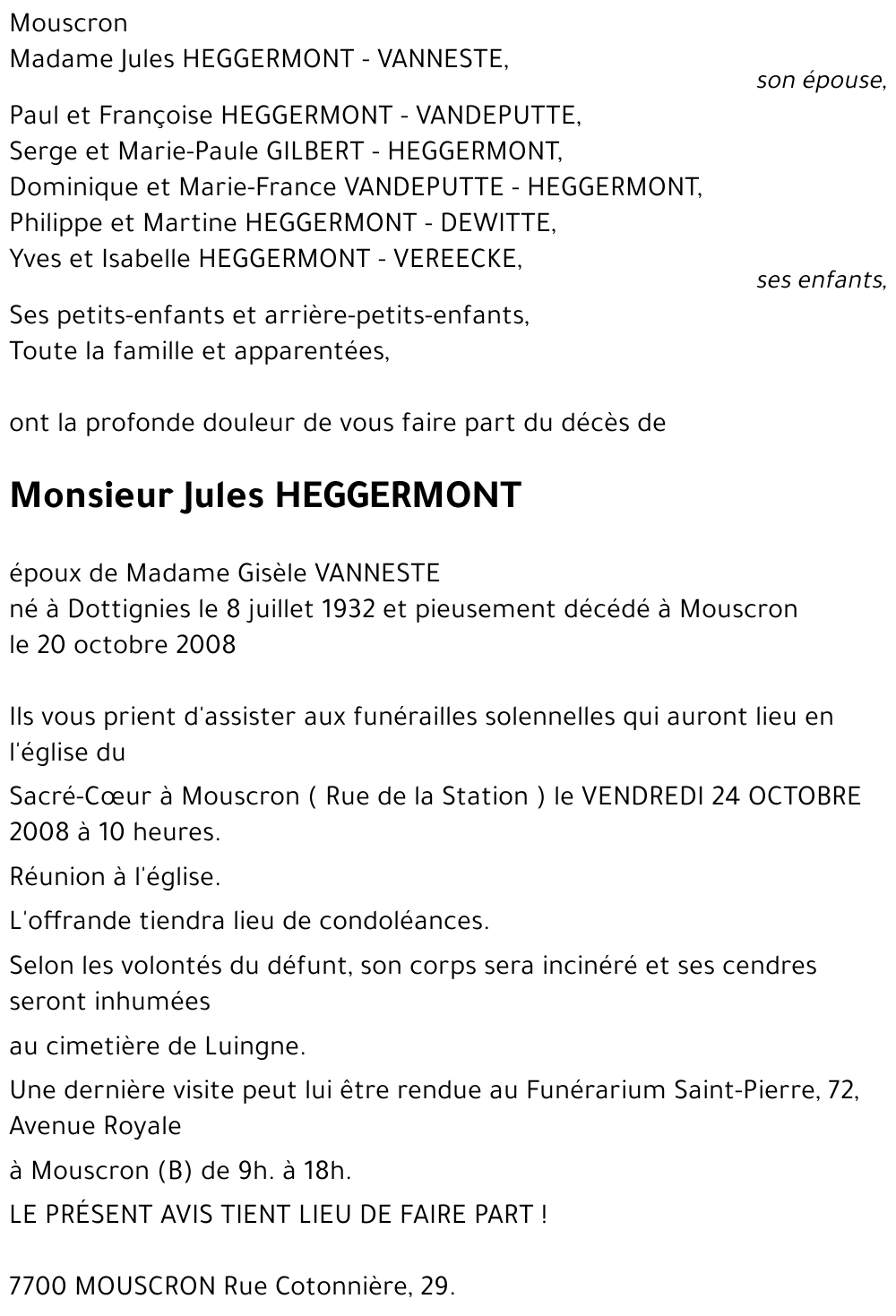 Jules HEGGERMONT