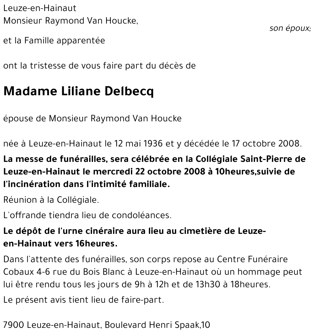 Liliane Delbecq