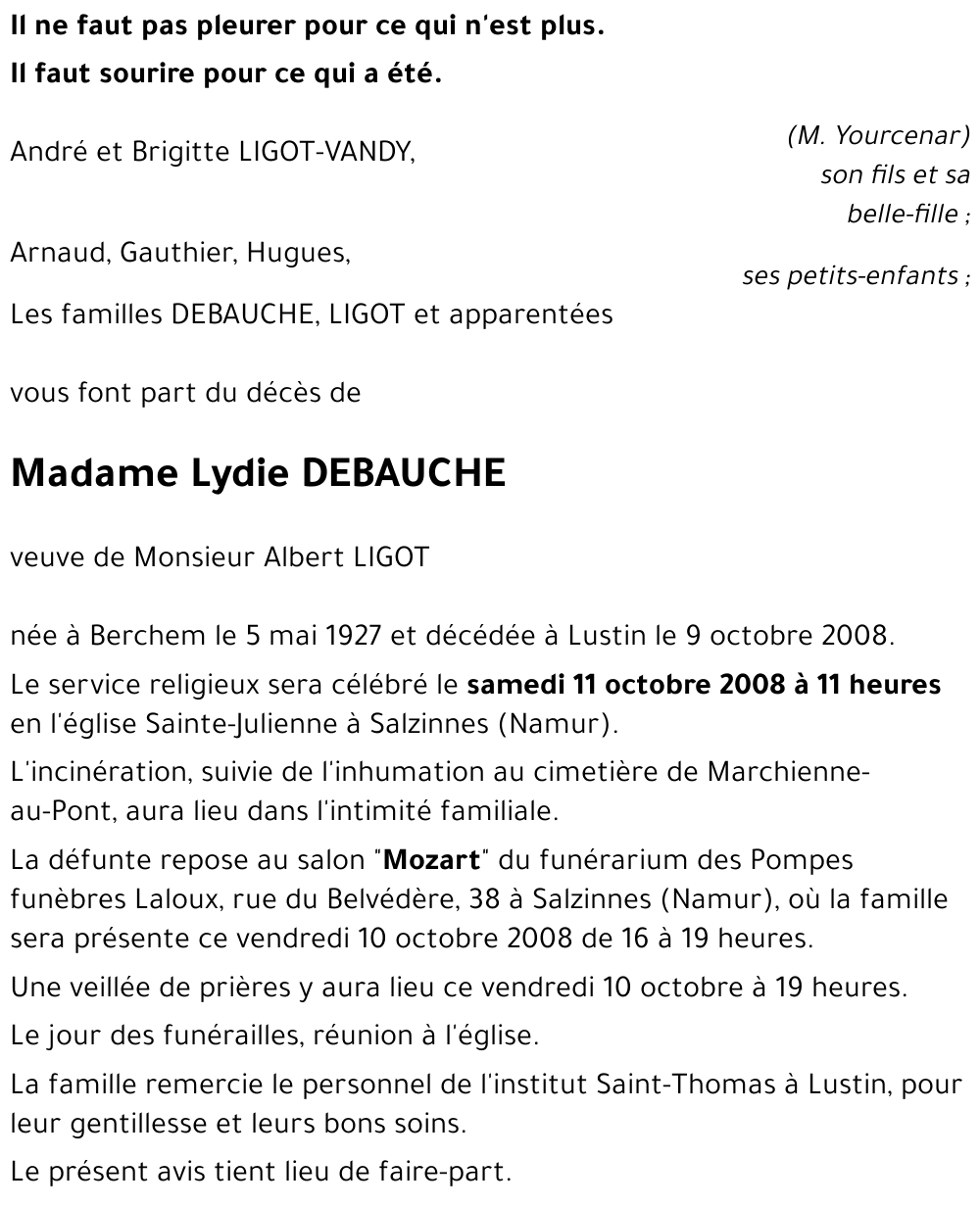 Lydie DEBAUCHE