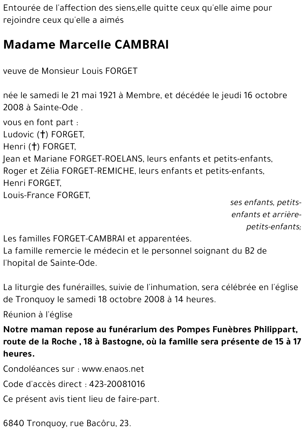 Marcelle CAMBRAI