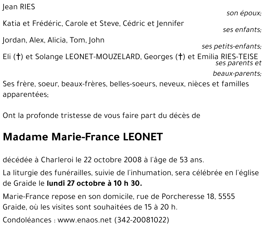 Marie-France LEONET