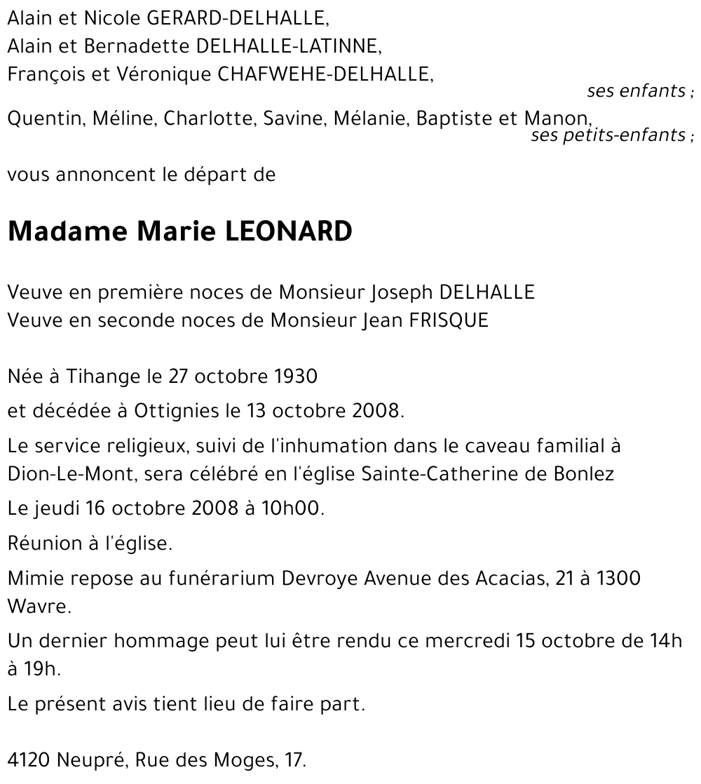Marie LEONARD