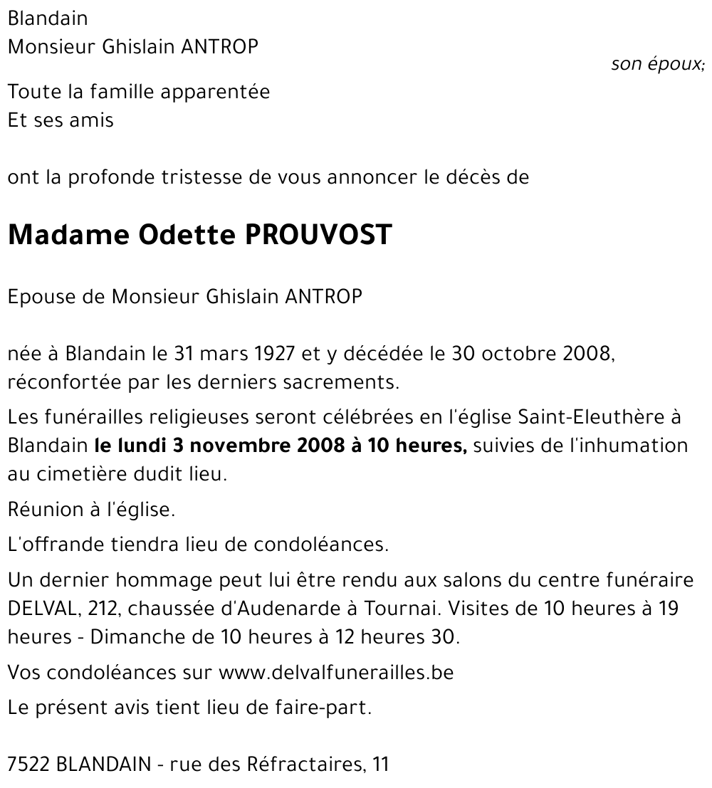 Odette PROUVOST