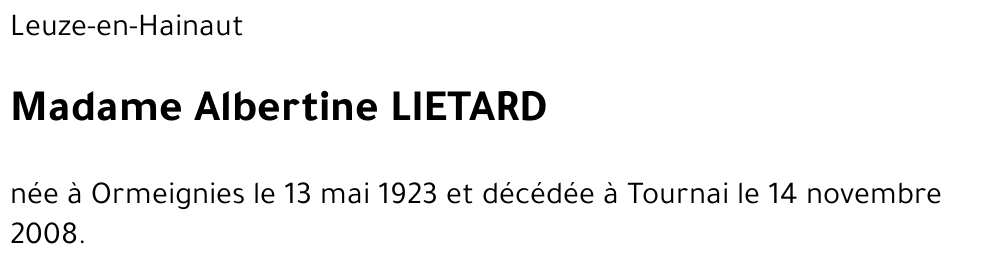 Albertine LIETARD