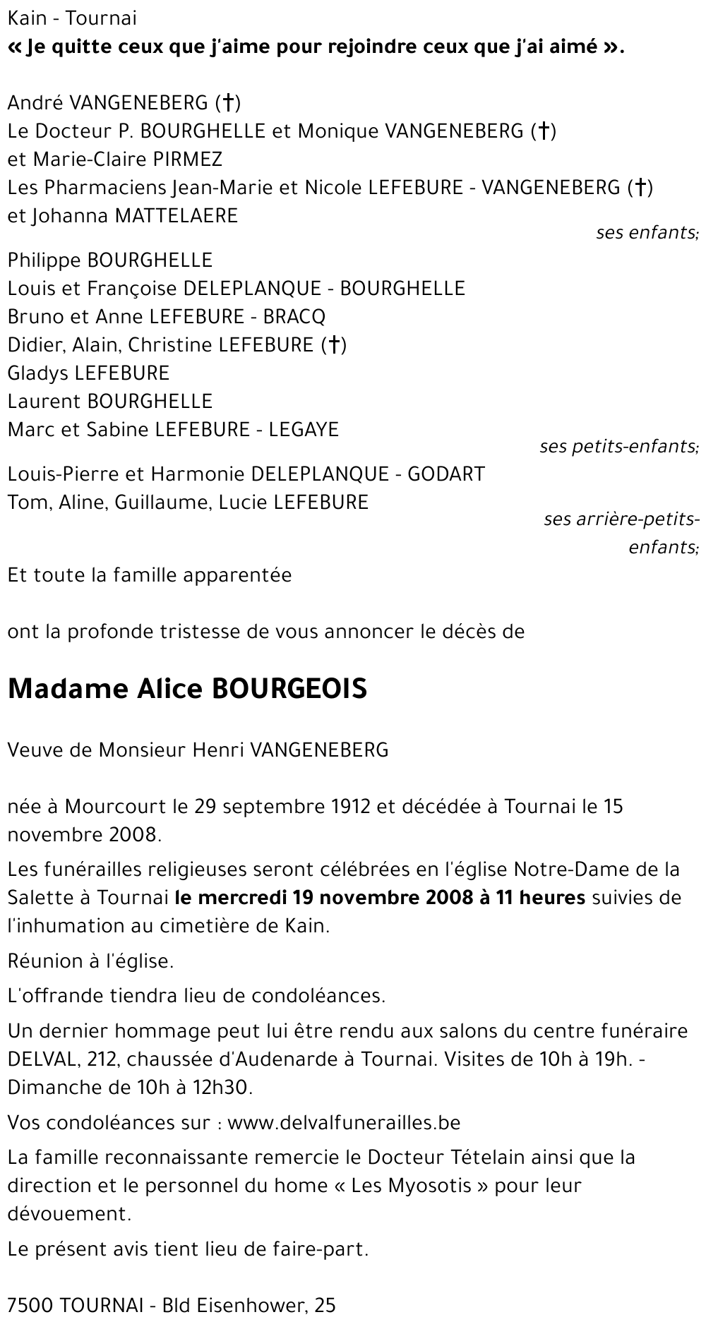 Alice BOURGEOIS