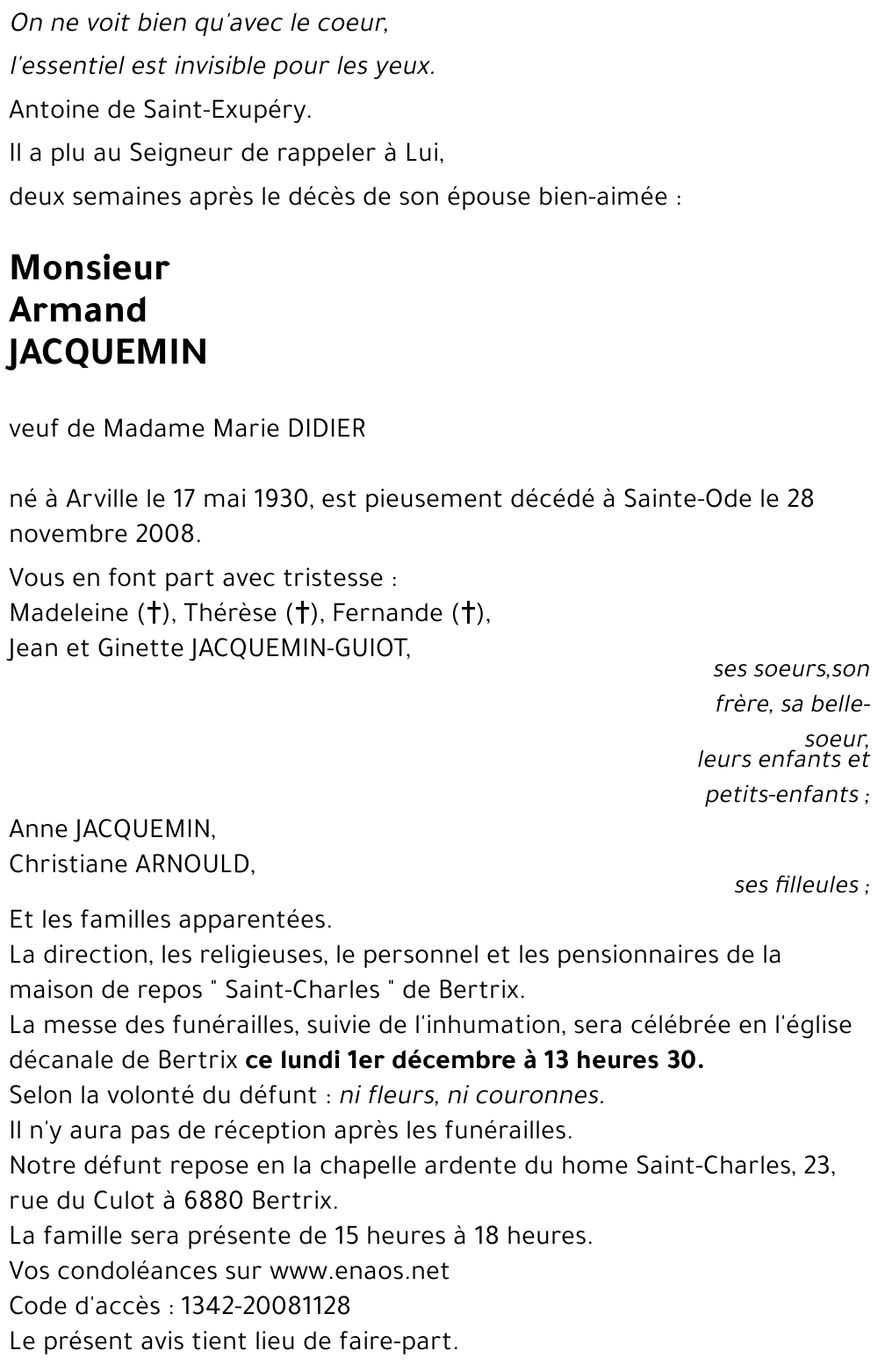 Armand JACQUEMIN