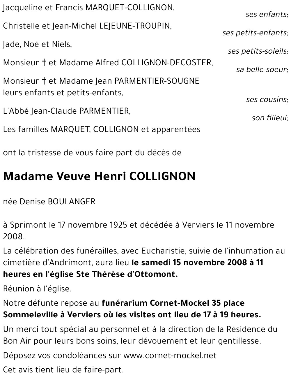 Denise BOULANGER