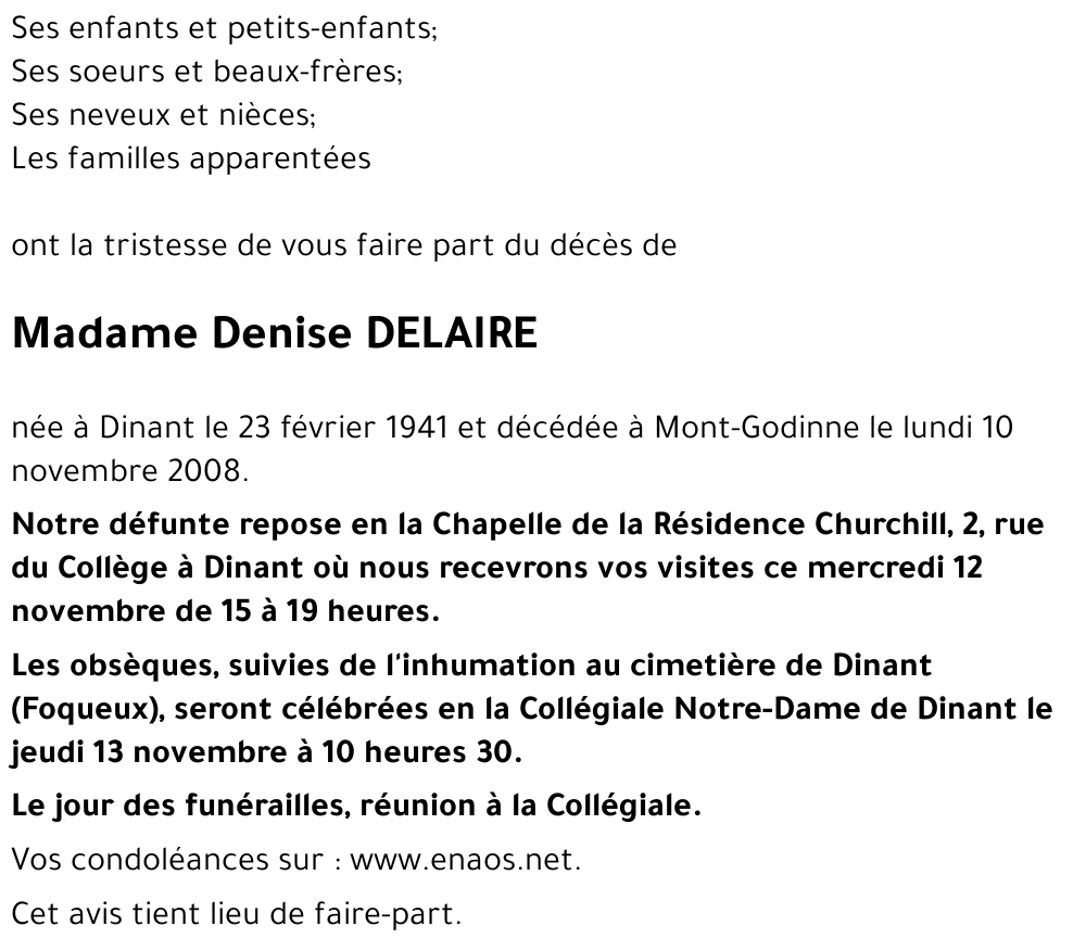 Denise DELAIRE