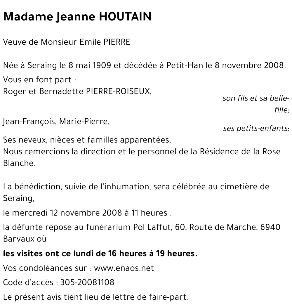 Jeanne HOUTAIN