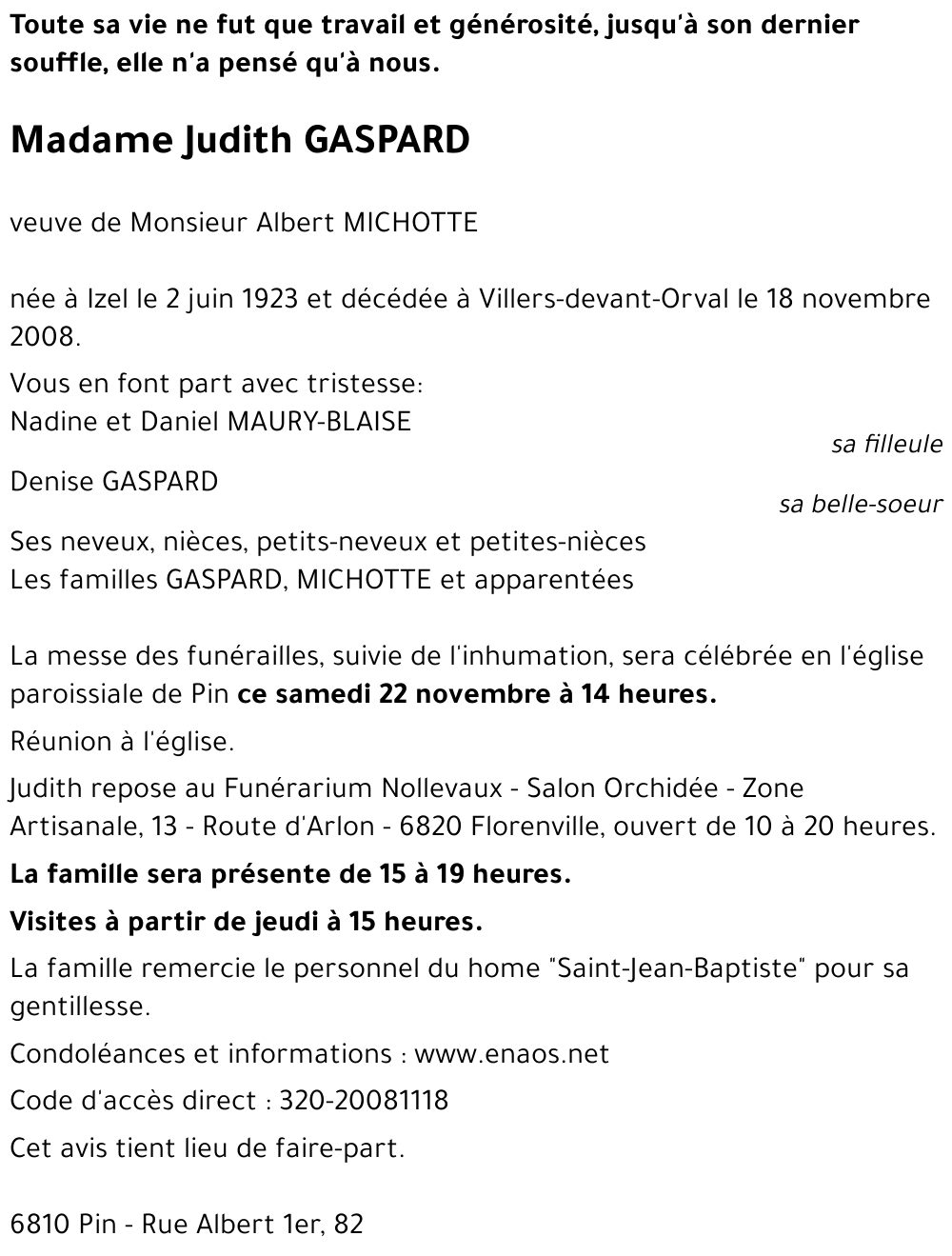 Judith GASPARD