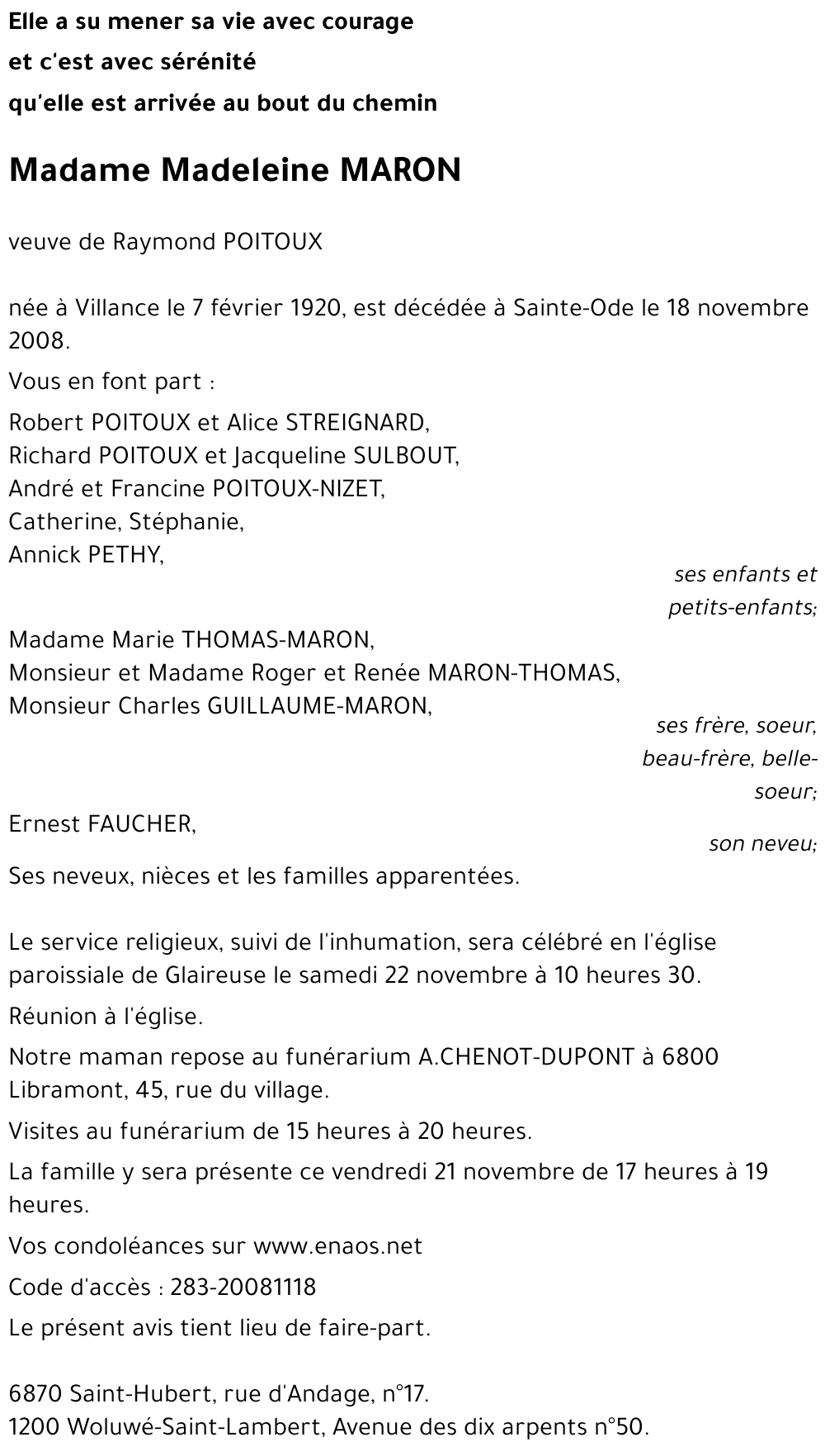 Madeleine MARON