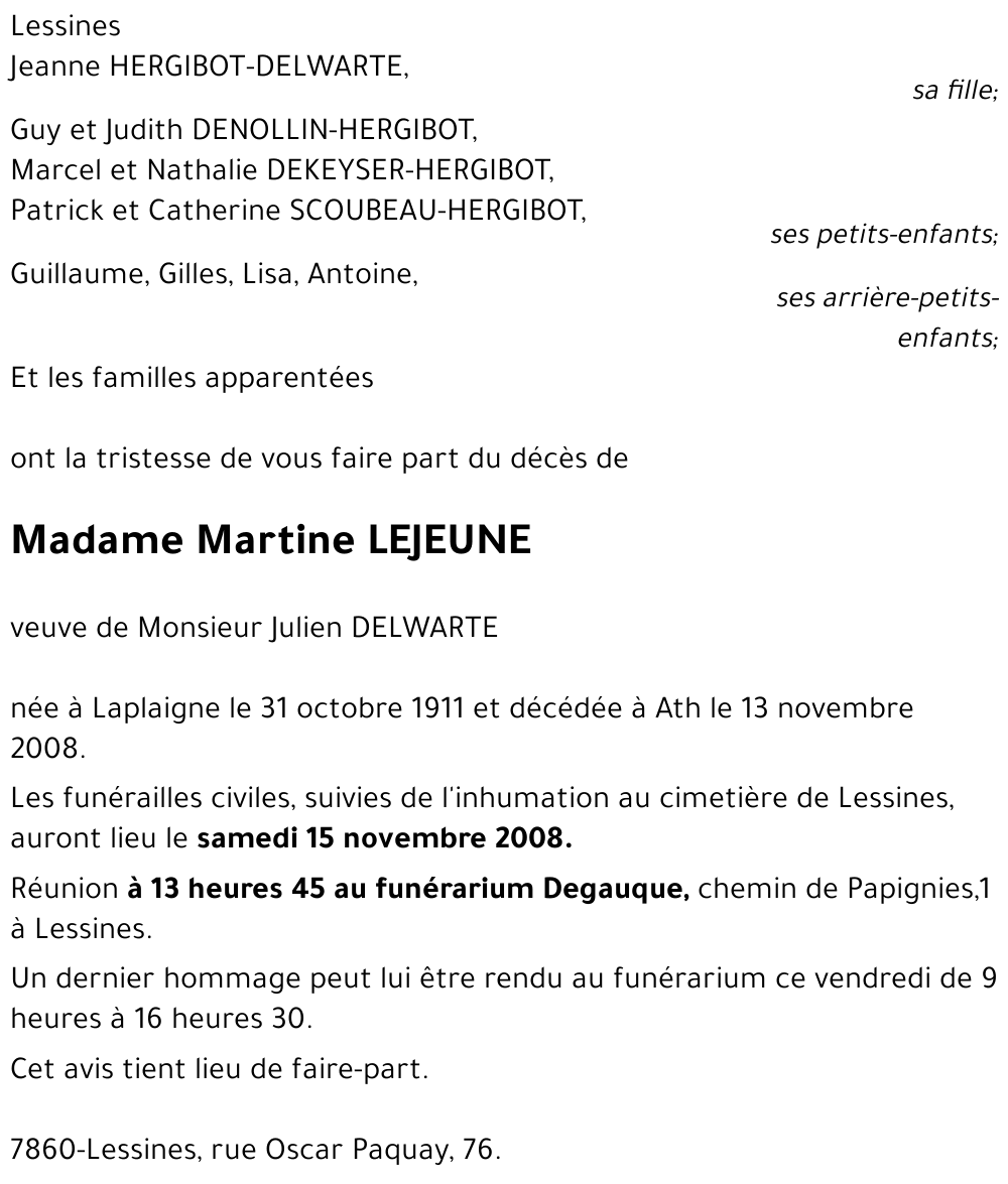 Martine LEJEUNE