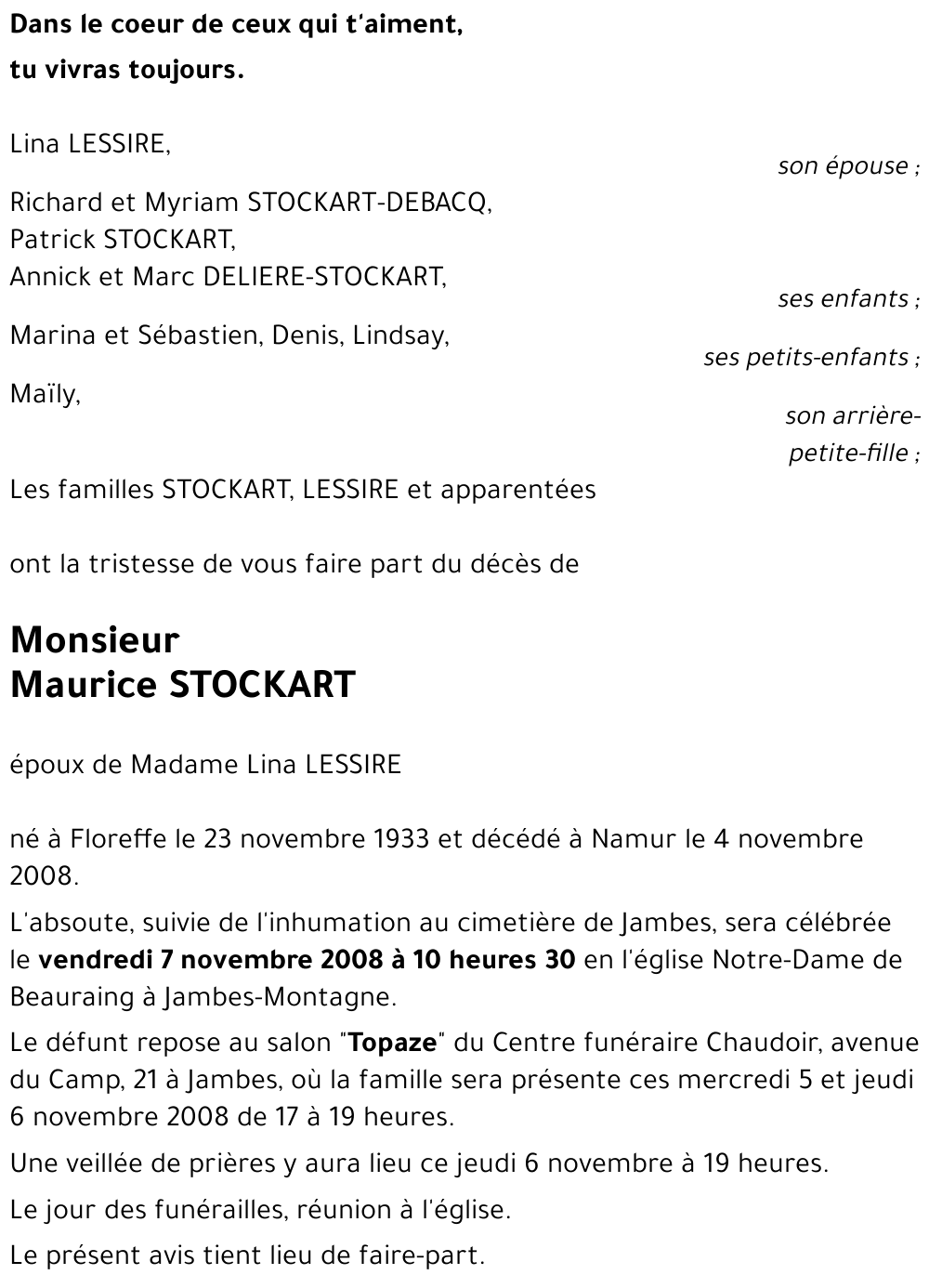 Maurice STOCKART