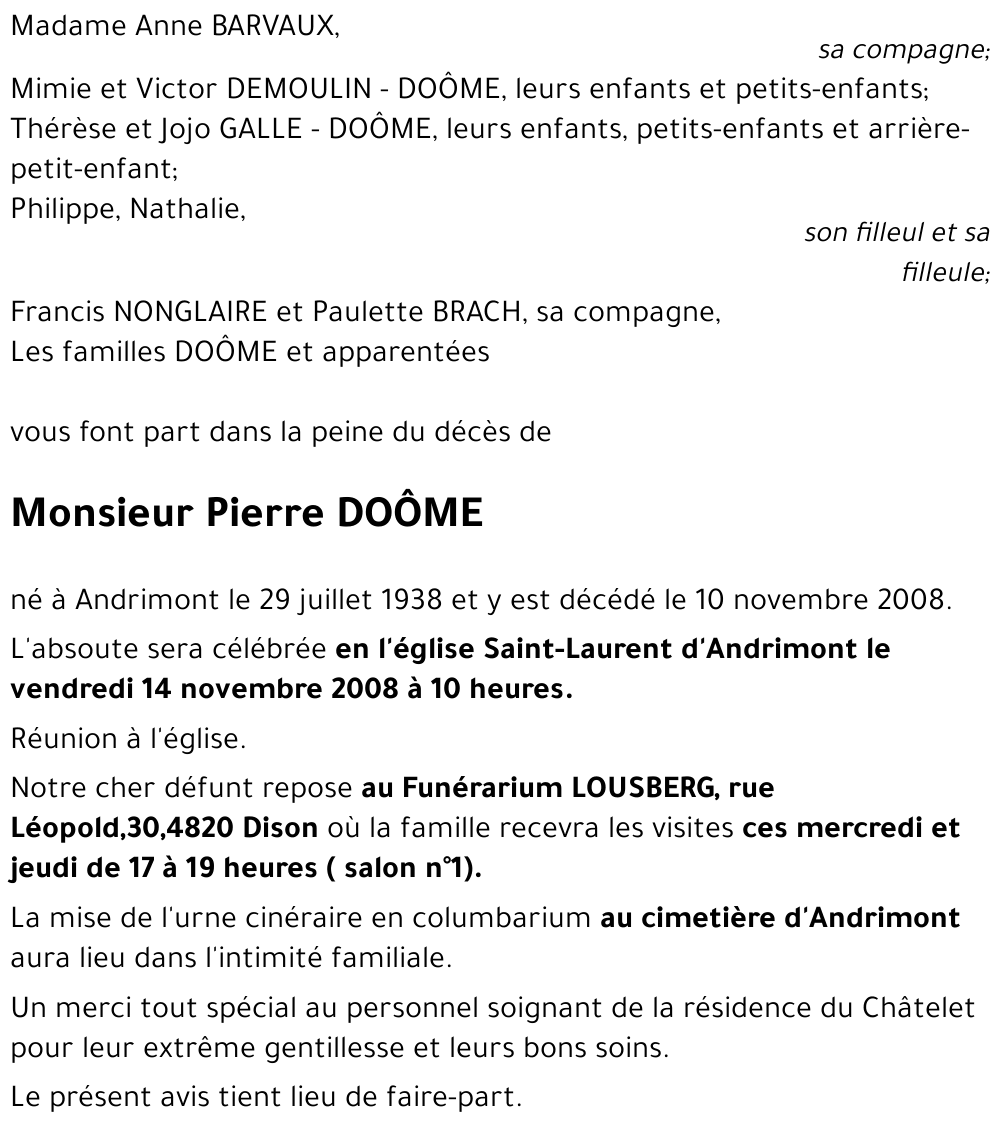 Pierre DOÔME