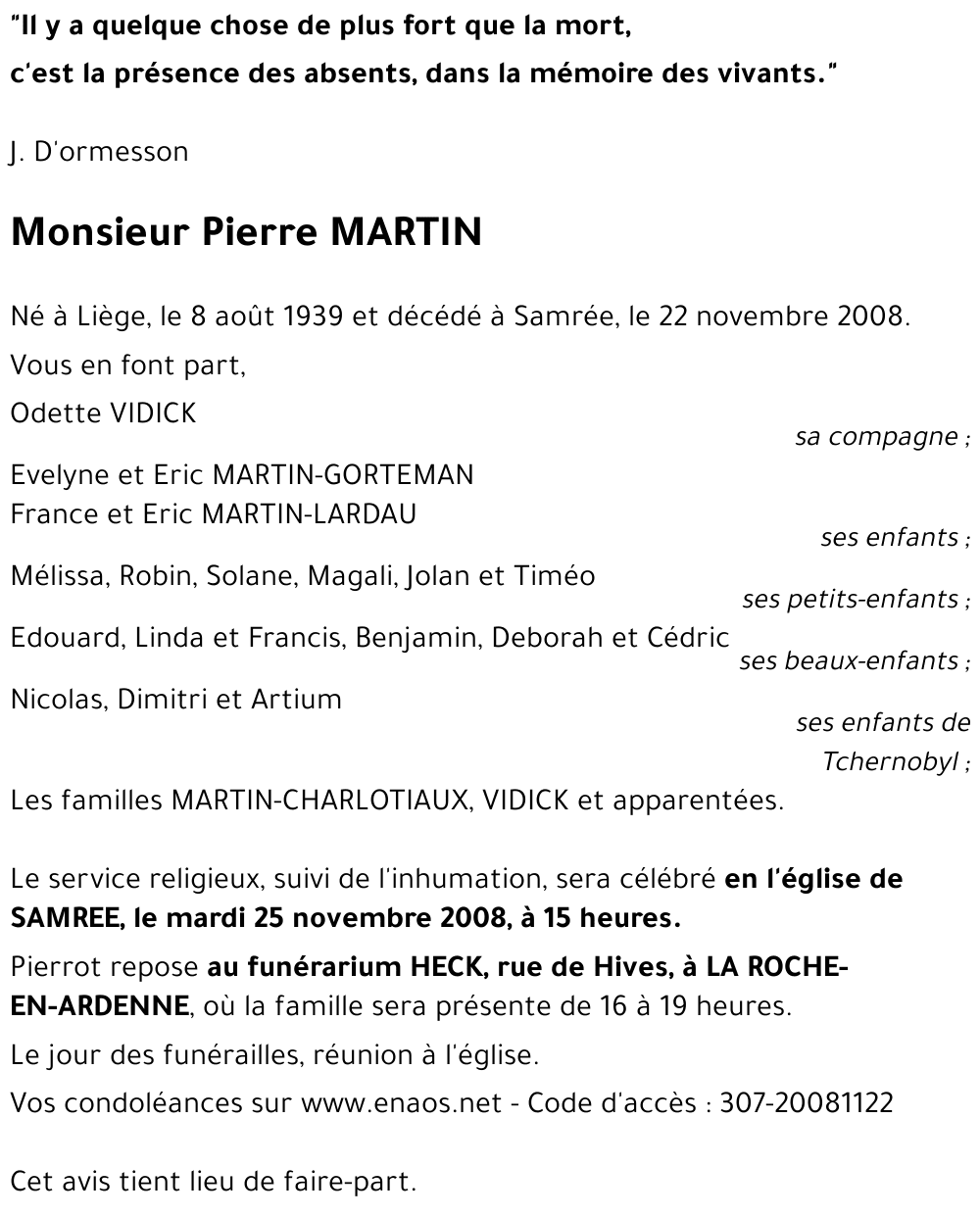 Pierre MARTIN