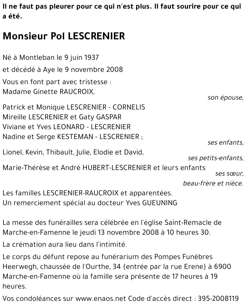 Pol LESCRENIER