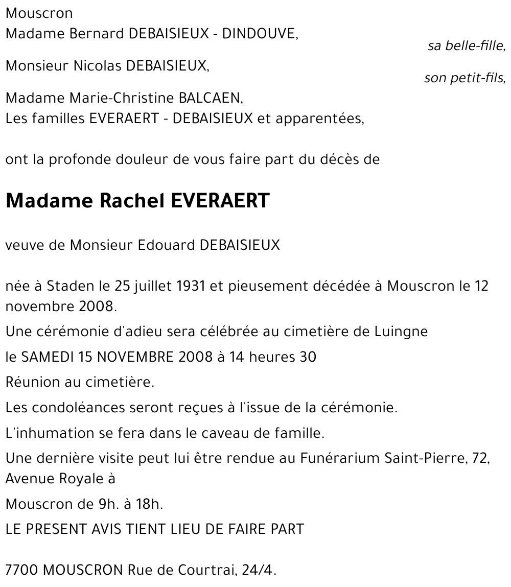 Rachel EVERAERT