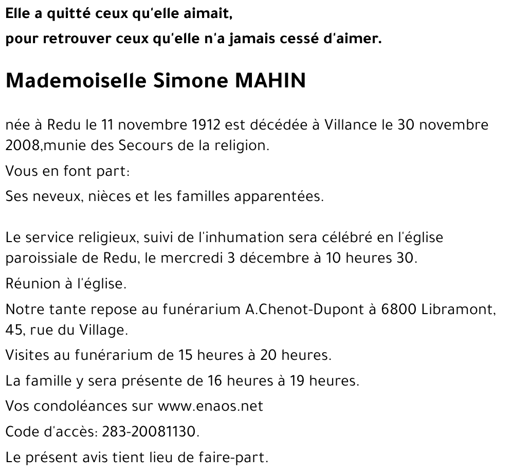Simone MAHIN