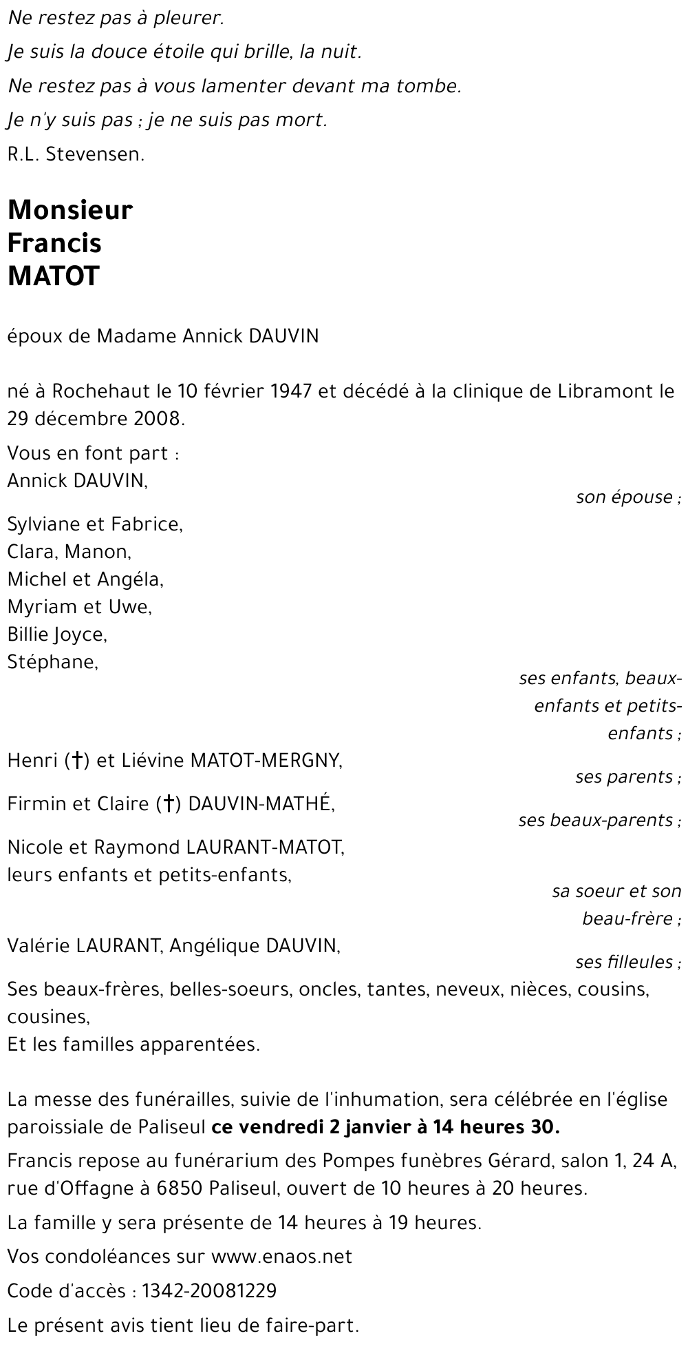 Francis MATOT