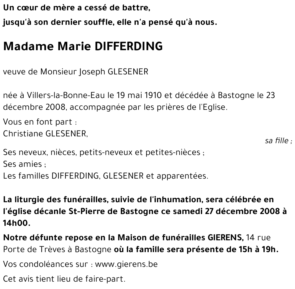 Marie DIFFERDING