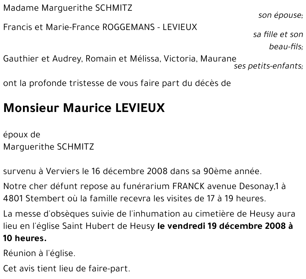 Maurice LEVIEUX