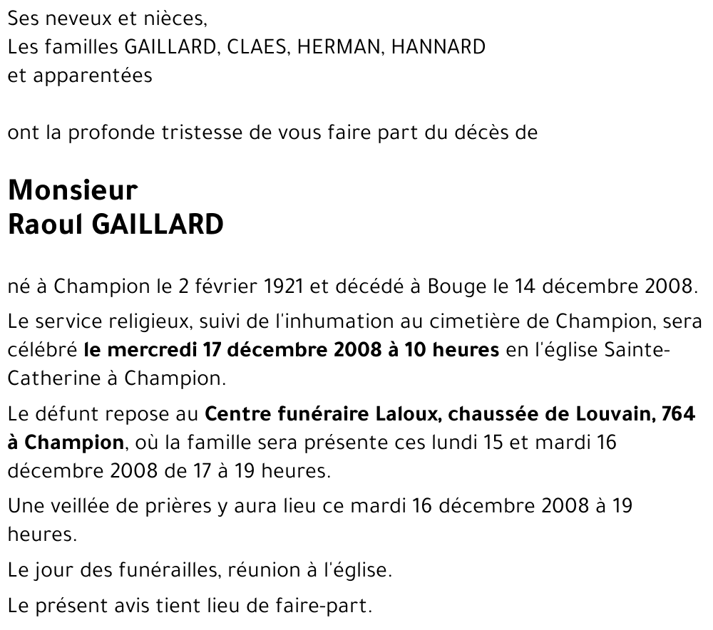 Raoul GAILLARD