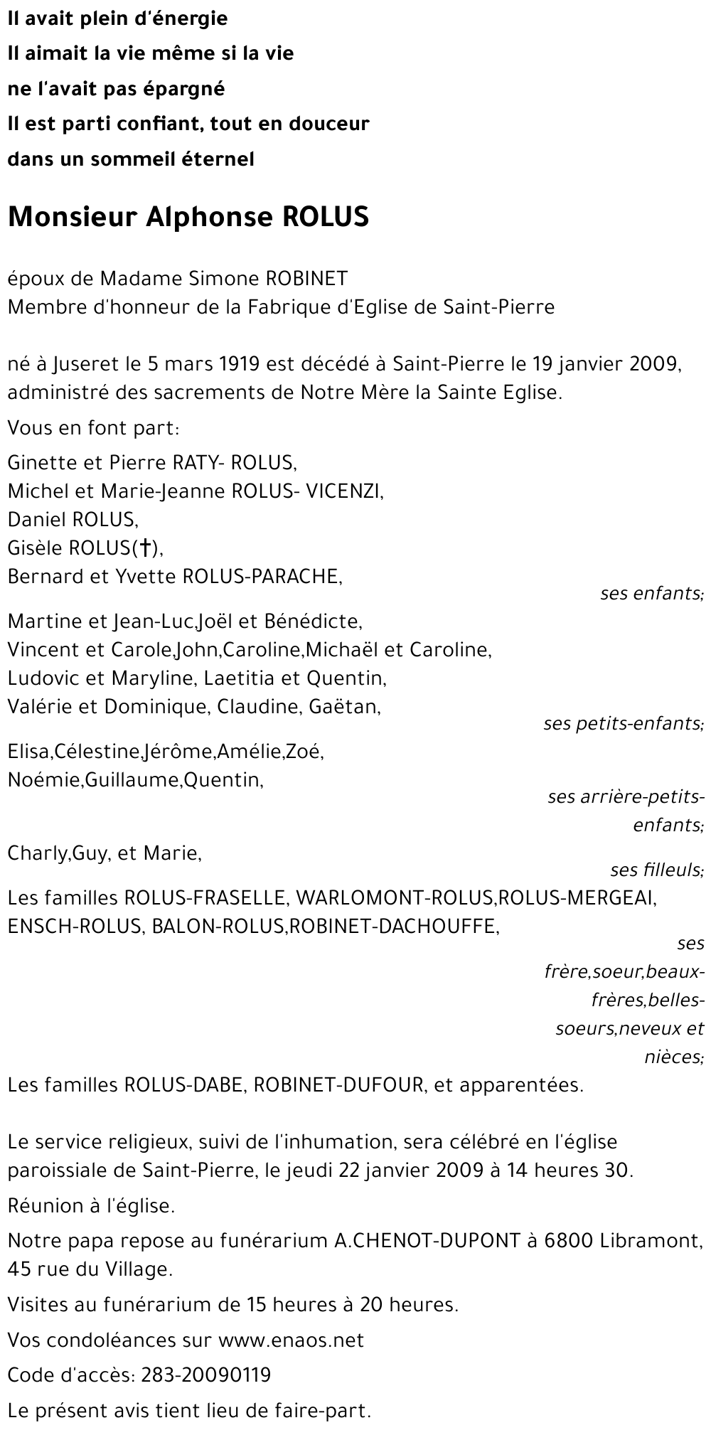 Alphonse ROLUS