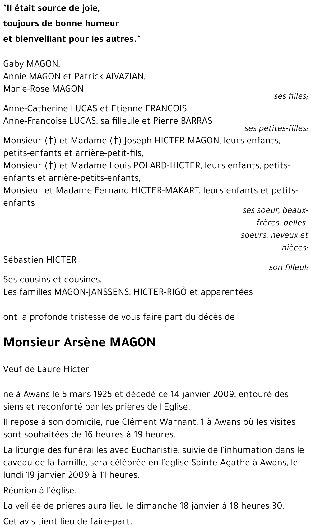 Arsène MAGON