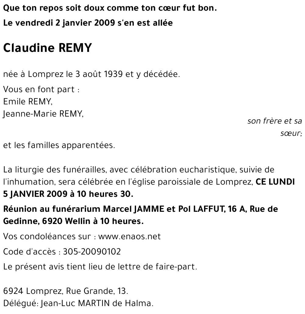 Claudine REMY