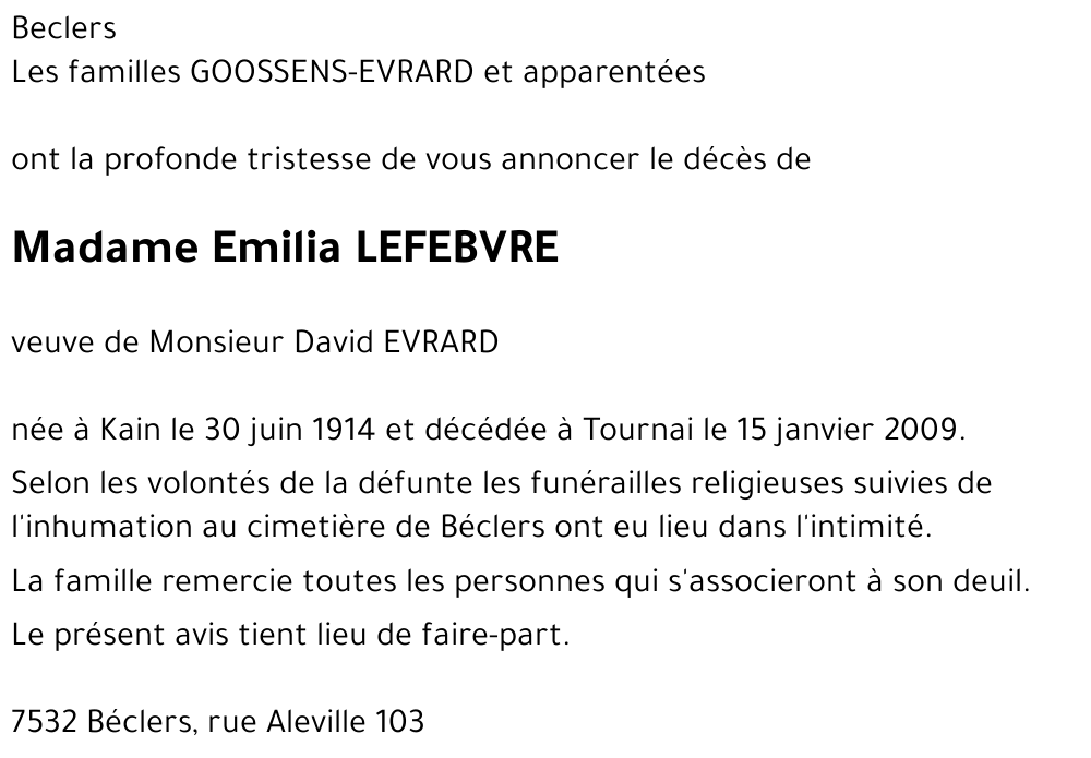 Emilia LEFEBVRE