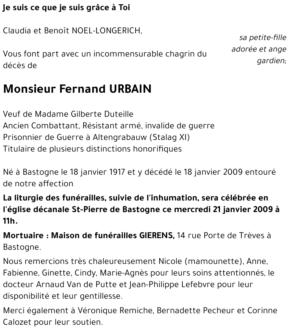 Fernand URBAIN