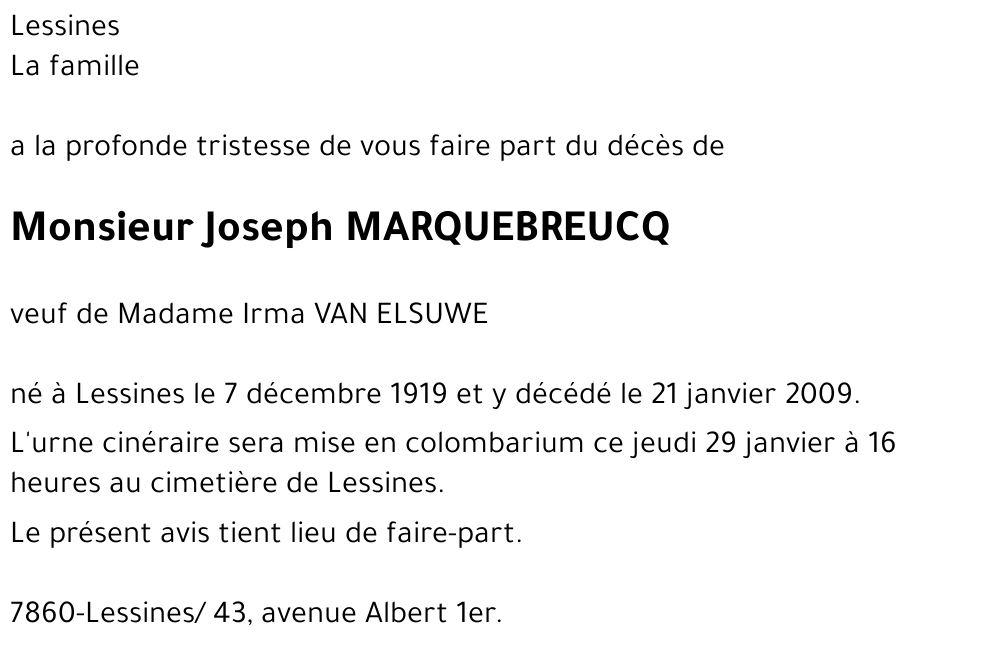 Joseph MARQUEBREUCQ