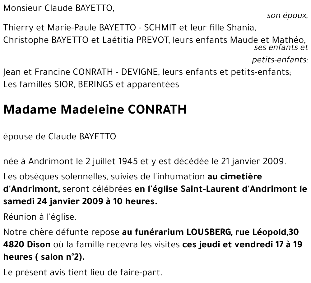 Madeleine CONRATH