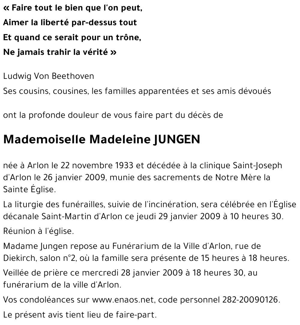 Madeleine JUNGEN