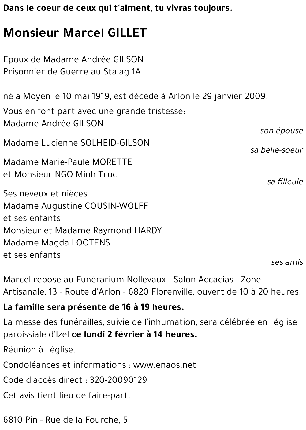 Marcel GILLET