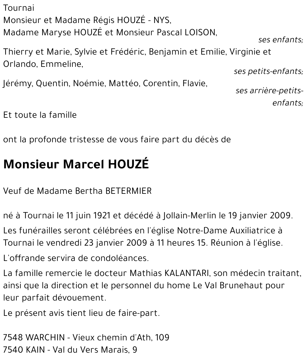 Marcel HOUZé