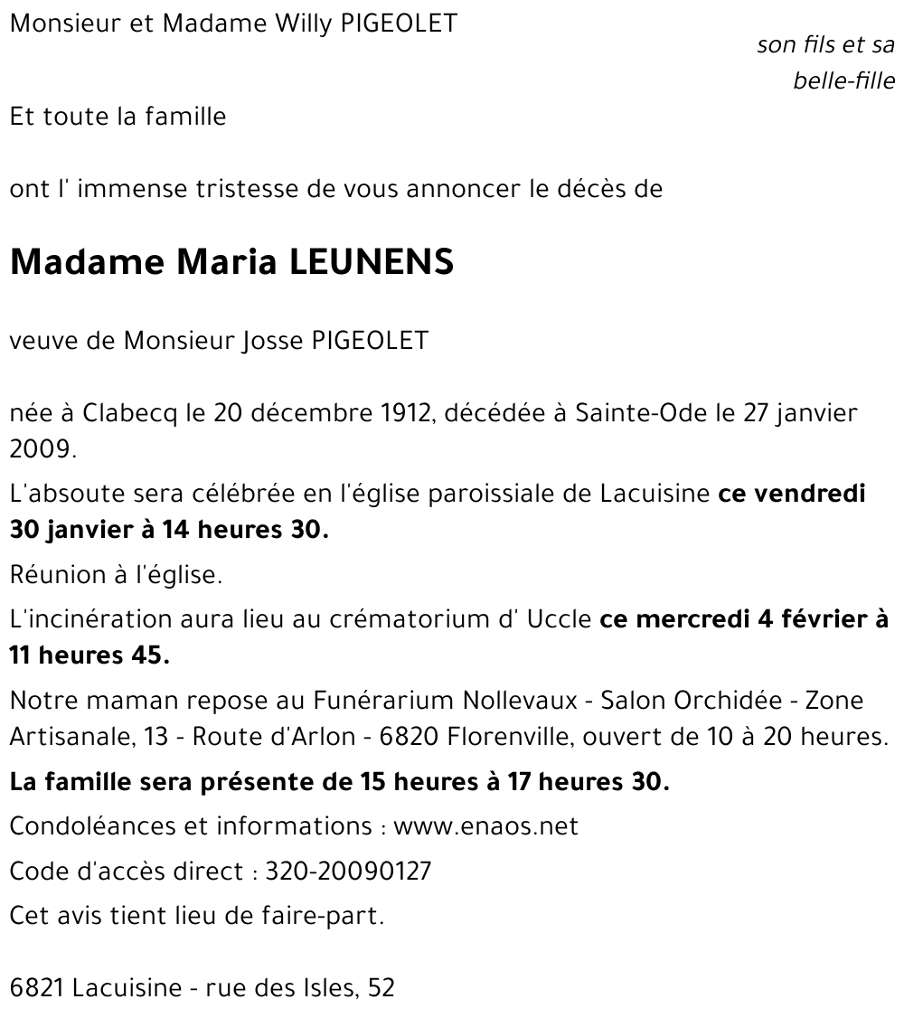 Maria LEUNENS