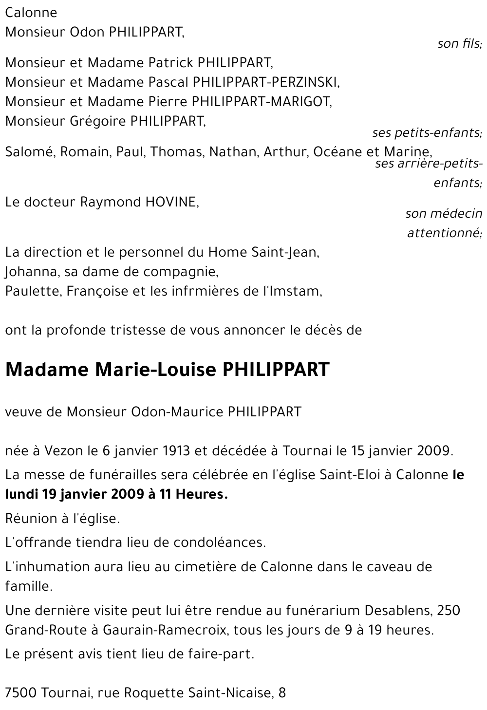 Marie-Louise PHILIPPART