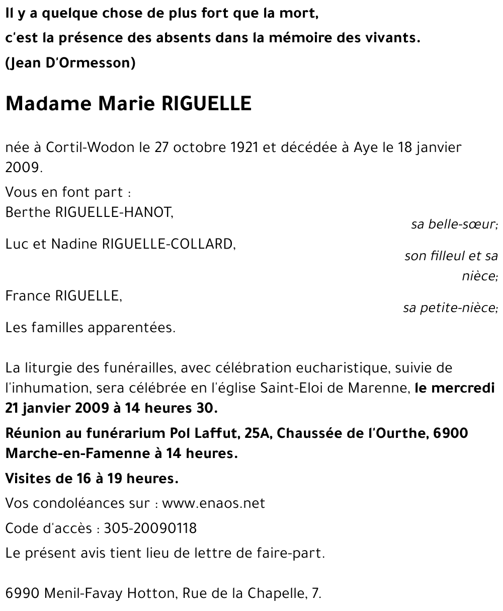 Marie RIGUELLE