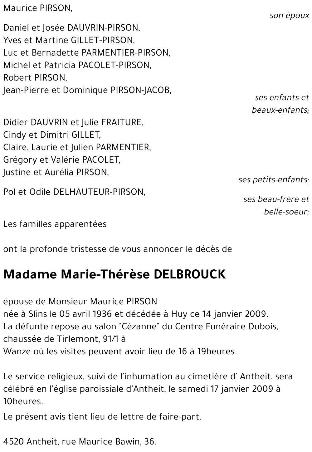 Marie-Thérèse DELBROUCK